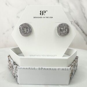 Bomb Party April Fierce As Fire Diamond Cubic Zirconia Stud Earrings ER50207 NWT